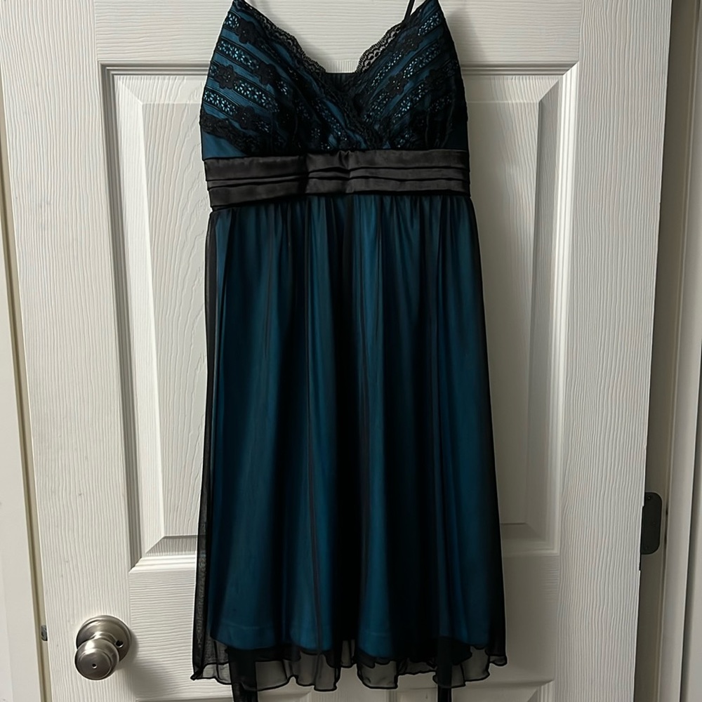 Blue/Black Lace Dress in Medium